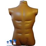 Inflatable Male Torso, Large Dark Tan